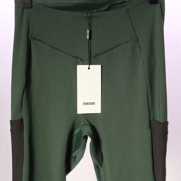 GymShark Venture Leggings Dark Green Pockets Size Medium NWT - Picture 3 of 9